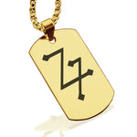 Stainless Steel Lead Alchemical Symbol Dog Tag Pendant - Comfort Zone Studios
