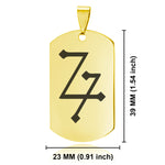 Stainless Steel Lead Alchemical Symbol Dog Tag Keychain - Comfort Zone Studios