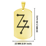 Stainless Steel Lead Alchemical Symbol Dog Tag Keychain - Comfort Zone Studios