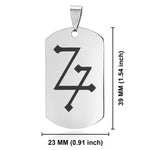 Stainless Steel Lead Alchemical Symbol Dog Tag Keychain - Comfort Zone Studios