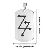 Stainless Steel Lead Alchemical Symbol Dog Tag Keychain - Comfort Zone Studios