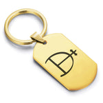 Stainless Steel Magnesium Alchemical Symbol Dog Tag Keychain - Comfort Zone Studios
