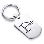 Stainless Steel Magnesium Alchemical Symbol Dog Tag Keychain - Comfort Zone Studios
