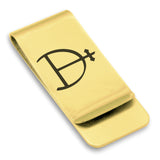 Stainless Steel Magnesium Alchemical Symbol Classic Slim Money Clip