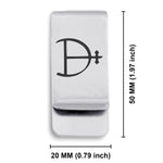 Stainless Steel Magnesium Alchemical Symbol Classic Slim Money Clip