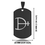 Stainless Steel Magnesium Alchemical Symbol Dog Tag Keychain - Comfort Zone Studios