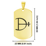 Stainless Steel Magnesium Alchemical Symbol Dog Tag Keychain - Comfort Zone Studios