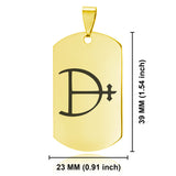 Stainless Steel Magnesium Alchemical Symbol Dog Tag Keychain - Comfort Zone Studios