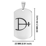 Stainless Steel Magnesium Alchemical Symbol Dog Tag Keychain - Comfort Zone Studios