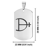Stainless Steel Magnesium Alchemical Symbol Dog Tag Keychain - Comfort Zone Studios
