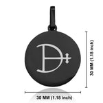 Stainless Steel Magnesium Alchemical Symbol Round Medallion Pendant