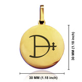 Stainless Steel Magnesium Alchemical Symbol Round Medallion Pendant