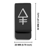 Stainless Steel Phosphorus Alchemical Symbol Classic Slim Money Clip