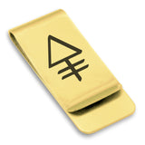 Stainless Steel Phosphorus Alchemical Symbol Classic Slim Money Clip