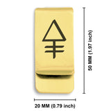 Stainless Steel Phosphorus Alchemical Symbol Classic Slim Money Clip