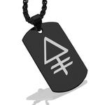 Stainless Steel Phosphorus Alchemical Symbol Dog Tag Pendant - Comfort Zone Studios
