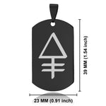 Stainless Steel Phosphorus Alchemical Symbol Dog Tag Pendant - Comfort Zone Studios