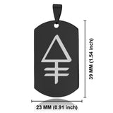 Stainless Steel Phosphorus Alchemical Symbol Dog Tag Pendant - Comfort Zone Studios