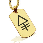 Stainless Steel Phosphorus Alchemical Symbol Dog Tag Pendant - Comfort Zone Studios