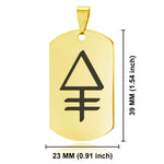 Stainless Steel Phosphorus Alchemical Symbol Dog Tag Pendant - Comfort Zone Studios