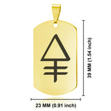Stainless Steel Phosphorus Alchemical Symbol Dog Tag Pendant - Comfort Zone Studios