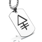 Stainless Steel Phosphorus Alchemical Symbol Dog Tag Pendant - Comfort Zone Studios