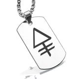 Stainless Steel Phosphorus Alchemical Symbol Dog Tag Pendant - Comfort Zone Studios