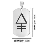 Stainless Steel Phosphorus Alchemical Symbol Dog Tag Pendant - Comfort Zone Studios