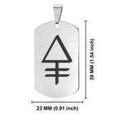 Stainless Steel Phosphorus Alchemical Symbol Dog Tag Pendant - Comfort Zone Studios