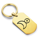 Stainless Steel Platinum Alchemical Symbol Dog Tag Keychain - Comfort Zone Studios