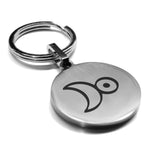 Stainless Steel Platinum Alchemical Symbol Round Medallion Keychain