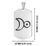 Stainless Steel Platinum Alchemical Symbol Dog Tag Pendant - Comfort Zone Studios