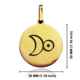 Stainless Steel Platinum Alchemical Symbol Round Medallion Pendant