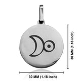 Stainless Steel Platinum Alchemical Symbol Round Medallion Pendant