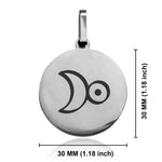 Stainless Steel Platinum Alchemical Symbol Round Medallion Keychain