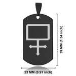 Stainless Steel Potassium Carbonate Alchemical Symbol Dog Tag Keychain - Comfort Zone Studios
