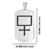 Stainless Steel Potassium Carbonate Alchemical Symbol Dog Tag Keychain - Comfort Zone Studios