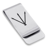 Stainless Steel Silver Alchemical Symbol Classic Slim Money Clip