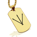Stainless Steel Silver Alchemical Symbol Dog Tag Pendant - Comfort Zone Studios