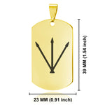 Stainless Steel Silver Alchemical Symbol Dog Tag Pendant - Comfort Zone Studios