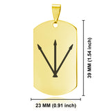Stainless Steel Silver Alchemical Symbol Dog Tag Pendant - Comfort Zone Studios