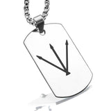 Stainless Steel Silver Alchemical Symbol Dog Tag Pendant - Comfort Zone Studios