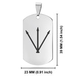 Stainless Steel Silver Alchemical Symbol Dog Tag Pendant - Comfort Zone Studios