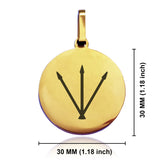 Stainless Steel Silver Alchemical Symbol Round Medallion Keychain