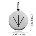 Stainless Steel Silver Alchemical Symbol Round Medallion Pendant