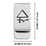 Stainless Steel Sulfur Alchemical Symbol Classic Slim Money Clip