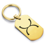 Stainless Steel Tin Alchemical Symbol Dog Tag Keychain - Comfort Zone Studios