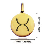 Stainless Steel Tin Alchemical Symbol Round Medallion Keychain