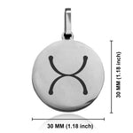Stainless Steel Tin Alchemical Symbol Round Medallion Pendant