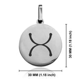 Stainless Steel Tin Alchemical Symbol Round Medallion Keychain